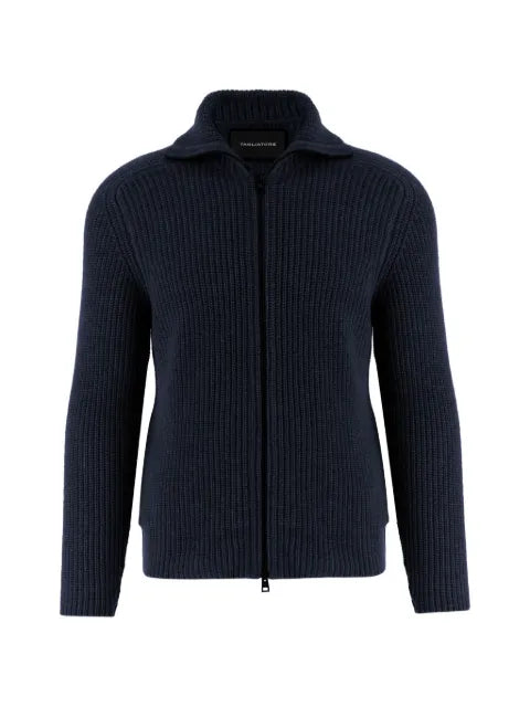Tagliatore ribbed-knit zip-up sweater
