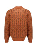 Drôle De Monsieur monogram-jacquard wool sweater